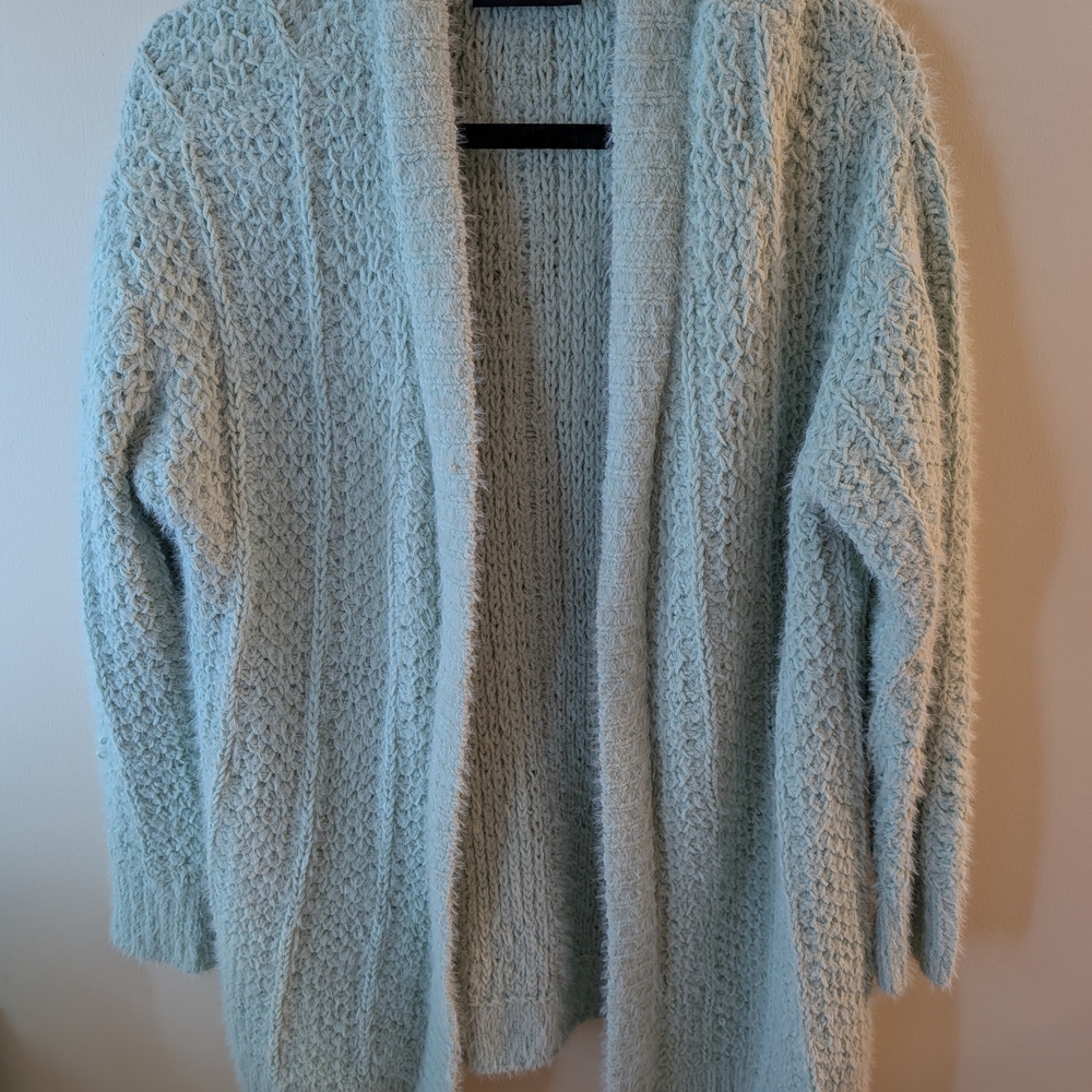 EUC! 🌿 LANE BRYANT ✨ Mint Open-Front Knit Cardigan -  Size 14/16